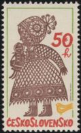 Czechoslovakia / Stamps (1980) 2449: Notching Graphics (little Girl In Costumes Chod); Painter: Kornelie Nemeckova - Puppen