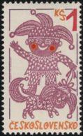 Czechoslovakia / Stamps (1980) 2450: Notching Graphics (Punch A Dog); Painter: Kornelie Nemeckova - Marionnettes