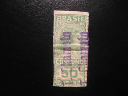 50 Reis Consumo Revenue Fiscal Tax Postage Due Official Brazil Brasil - Portomarken