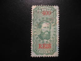 400 Reis Imperio Sello Revenue Fiscal Tax Postage Due Official Brazil Brasil - Segnatasse