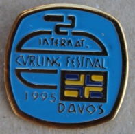 CURLING FESTIVAL INTERNATIONAL DAVOS 1995   CANTON DES GRISONS - SUISSE -  PIERRE - SCHWEIZ - SVIZZERA    -    (BRUN) - Sports D'hiver