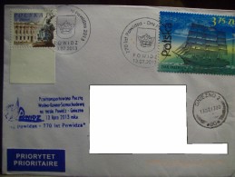 Poland Postcar, 770 Years Of City Of Powidz, Pictorial Postmark With City Arm, Blue Inkstamp As Evidence - Briefe U. Dokumente