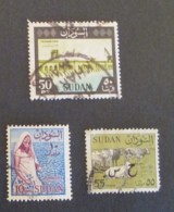 Sudan 1962 3 Stamps Used Sennar Woman Cattle - Sudan (1954-...)