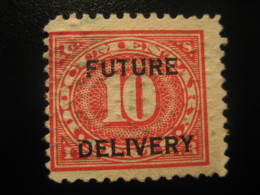 FUTURE DELIVERY Documentary 10 Cents Revenue Fiscal Tax Postage Due Official USA - Fiscale Zegels