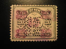 NEW YORK Stock Transfer Tax 20 Cents Revenue Fiscal Tax Postage Due Official USA - Fiscali