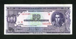 BOLIVIA BILLETES 1945; "50 BOLIVIANOS". - Bolivia