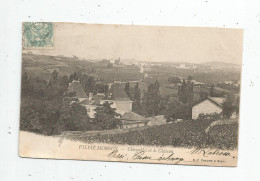 Cp , 69 , VILLIE MORGON , Chiroubles Et Le Château , Dos Simple , Voyagée 1904 - Villie Morgon