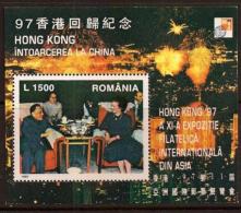 Romania 1997 Hong Kong Return China Philatelic Exhibition Deng Xaoping Thatcher Stamp MNH SC 4134  Michel 5227 BL305 - Nuovi