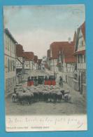 CPA VILLAGE ALSACIEN  Moutons Traversant Le Village - ELSÄSSER KORF - Alsace