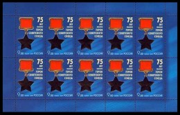 SALE!!! RUSSIA RUSIA RUSSIE RUSSLAND 2009 75th Anniv. Award Of The Hero Of Soviet Union Sheetlet MiNr 1607 CV=12€ ** - Feuilles Complètes