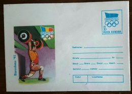 ROUMANIE Jeux Olympiques Barcelone. Entier Postal Neuf. HALTEROPHILIE - Sommer 1992: Barcelone