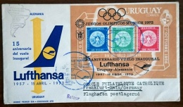 URUGUAY Jeux Olympiques MEXICO 68. VOL LUFTHANSA 15 Aniversario Del Vuelo Inaugural. Yvert BF 21 - Ete 1972: Munich