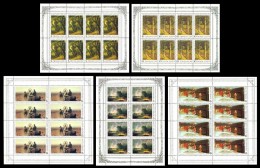 SALE!!! URSS USSR UdSSR 1986 Paintings 5 Sheetlets MiNr 5615-19 CV=40€ ** - Hojas Completas