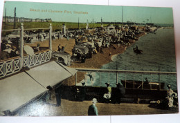 Carte Postale VALENTINE'S SERIES, Beach And Clarence Pier,southsea, Très Belle Animée - Portsmouth