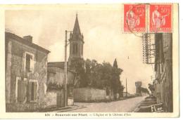 Carte Postale Ancienne "Beauvoir-sur-Niort' (79) L'Eglise Et Le Chateau D'eau - Beauvoir Sur Niort
