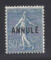 Semeuse Lignée   N° 161 *  Surchargé ANNULE   - Cote 105 € - Lehrkurse