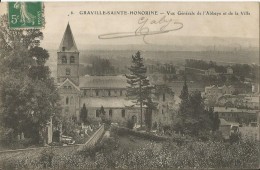 GRAVILLE-SAINTE-HONORINE -  76  -  Vue Générale De L'Abbaye Et De La Ville - Graville
