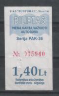 Lithuania Siauliai Bus Ticket One-way Ticket - Europe