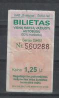 Lithuania Siauliai Bus Ticket One-way Ticket 2014 - Europe