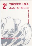 Sport - SCHIO - 2° Trofeo I.N.A. = Anello Del Paradiso = 1964  - - Rally Racing