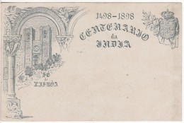 LISBOA (Portugal) CARTE ENTIER POSTAL ILLUSTREE (AU DOS) DU CENTENARIO DA INDIA-Stamp 20 Reis- 1898 - Postwaardestukken