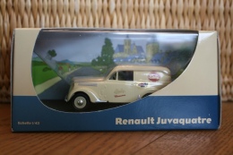 Modèle Réduit Métal + Fiche Technique - RENAULT JUVAQUATRE TÔLÉE - Eligor - 1/43 - Bally Chaussures - Eligor