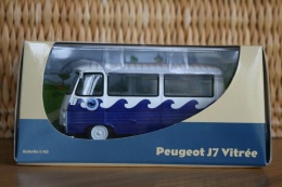 Modèle Réduit Métal + Fiche Technique - PEUGEOT J7 VITRÉE - Eligor - 1/43 - Publicité Sel à La Baleine - Eligor