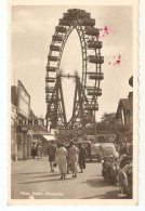 CT--N--01300--   WIEN - PRATER - RIESENRAD  -  MOTO - AUTO - ANIMATISSIMA - RUOTA PANORAMICA- VIAGGIATA  1951 - Prater