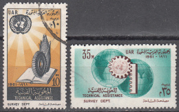 Egypt   Scott No. 536-37     Used    Year  1961 - Oblitérés