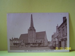 MARCON-SUR-LE-LOIR (SARTHE) MARCOPHILIE.  LES MONUMENTS AUX MORTS.  LES COMMERCES. PLACE DE L´EGLISE. - Montmirail