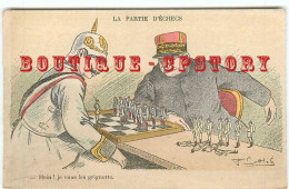 PARTIE D'ECHECS Avec GUILLAUME II Et MARECHAL JOFFRE PENDANT La GUERRE 14 - CHESS - ECHEC - SCHACH - AJEDREZ - Chess