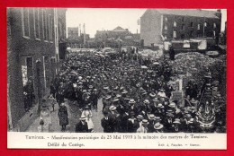 Tamines. Manifestation Patriotique Du 25 Mai 1919 à La Mémoire Des Martyrs. Défilé Du Cortège. - Sambreville