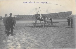 TOURS (37) Carte Photo Meeting D'aviation Aviateur Grazzioli Au Départ Avion Gros Plan - Tours