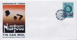 Tonga Niuafoou  First Day Cover To Commemorate Issue Of A Definitive Overprint. - Tonga (1970-...)