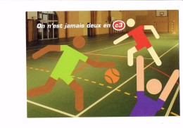Carte Publicité MONDE C3 - Illustration Joueurs Basket-ball Ballon - - Basketball