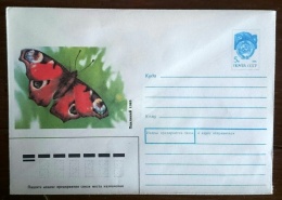 RUSSIE-URSS Papillons, Butterflies, Mariposas, SCHMETTERLINGE. Entier Postal Neuf Emis En 1991 (10) - Vlinders