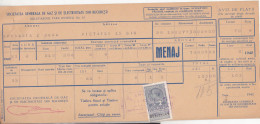 Romania Old Revenue Stamp - Fondul Aviatiei 2 Lei On Gas And Electricity Bill - Bucharest 1940 - Revenue Stamps