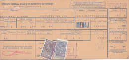 Romania Old Revenue Stamp - Fondul Aviatiei 2 Lei + Revenue Stamp 1 Leu On Gas And Electricity Bill - Bucharest 1940 - Revenue Stamps