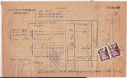 Romania Old Revenue Stamps - Fondull Aviatiei 2 X1 Leu On Old Bill - Bucharest 1940 - Fiscale Zegels