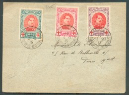 Collection LE HAVRE Ste ADRESSE - Lettre Affranchie N°132/134 (Albert Croix-Rouge)  Obl. Sc Ste-ADRESSE Poste BELGE  2-X - Altri & Non Classificati