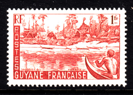 French Guiana MH Scott #196 1fr Maroni River Bank - Neufs