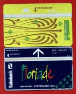 NETHERLANDS: R-013-02 PTT Kerst 1991 & R-020-01 Rabobank Floriade 1992 (red E) UNUSED - Privé