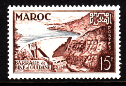 French Morocco MH Scott #295 15fr Bine El Ouidane Dam - Neufs