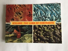 AK ICELAND ISLAND THE LAND OF CONTRASTS ANSICHTSKARTE 1973 - Islande