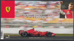 Finland 2008 Formula 1 World Champion Kimi Raikkonen (Ferrari). Miniature Sheet MNH - Hojas Bloque
