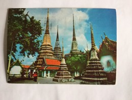 AK THAILAND Bangkok PAGODAS ANSICHTSKARTE 1961 - Thaïlande