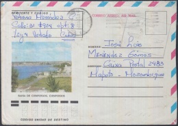 1982-EP-131. CUBA POSTAL STARIONERY 1982. Ed.192A. CIENFUEGOS BAY. SEND TO MOZAMBIQUE. - Storia Postale