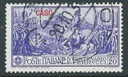 1930 EGEO CASO USATO FERRUCCI 20 CENT - U26-8 - Egée (Caso)