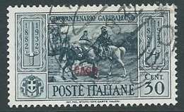 1932 EGEO CASO USATO GARIBALDI 30 CENT - U26-9 - Aegean (Caso)