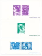 FRANCE - 3 Gravures "Le Siècle Au Fil Du Timbre" 2001 - 3 Timbres Au Verso Obl Premier Jour Marseille - Epreuves De Luxe